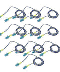 Fusion Multiple-Use Earplugs Regular 27NRR Corded Blue White Pack Of 10 Singles with dual-material design and flexi stem