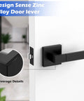Matte Black Interior Door Handles Set Of 5 Non Locking Passage Knobs For Hallways And Closets Built Tough Zinc Alloy Construction