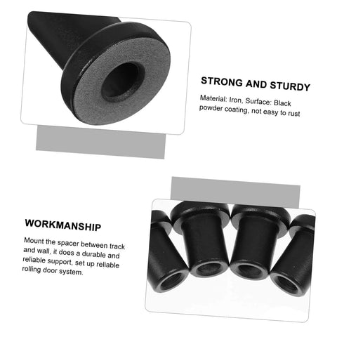 Carbon Steel Sliding Barn Door Track Spacers Kit 4 Pack Durable Wall Mount Connectors For Barn Door Hardware Easy Install Rock Solid Rail Support