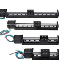 Heavy Duty Cnc Gantry 3 Axis Xyz Linear Stage T Type Slide With Nema 11 Stepper Motor And 50 To 300Mm Stroke showing multiple linear slides with wires.