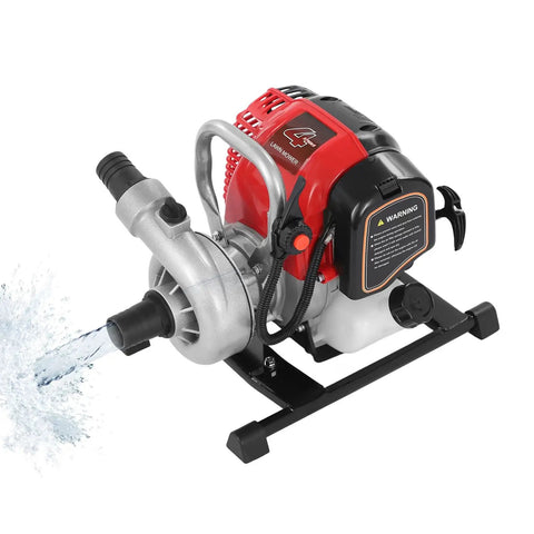 High Flow Gas Water Pump For Garden And Farm 1.6HP 4 Stroke Trash Pump 66 GPM 92 Ft Lift 23 Ft Suction 8 Hour Runtime Durable Aluminum