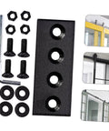 Heavy Duty Track Connecting Plate Set For Barn Doors Carbon Steel Bracket Connectors With Easy Install Flat Mending Plates