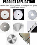 Heavy Duty Electric Circular Saw Blade Sharpener With Five Inch Grinding Wheel And Water Reservoir For Carbide Inserts 550 Watt Motor built for grinding carbide saw blades.