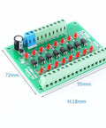 Easy Plug And Play 3.3V To 24V 8 Channel Optocoupler Isolator Photoelectric Isolation Module with 8Bit PNP Output for PLC