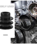 Heavy Duty Double Groove V Belt Pulley Replacement With 20 Mm Shaft Cast Iron Sheave for Water Pumps and Industrial Power Transmission displayed with engine.