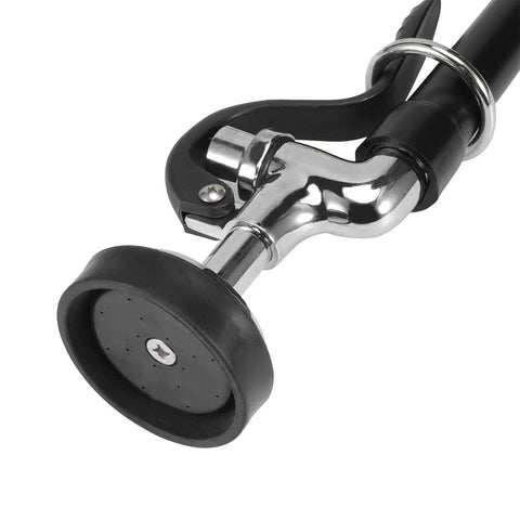 Close-up of Maqulae Commercial Kitchen Faucet G1/2 Thread Pull Down Sprayer with 360 showing chrome finish and rubber base.