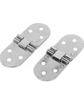 2 Pack Zinc Alloy Folding Table Hinges With Soft Close For Quiet Flip Top Cabinet Door Hardware 3.07 By 1.18 Inch Silver