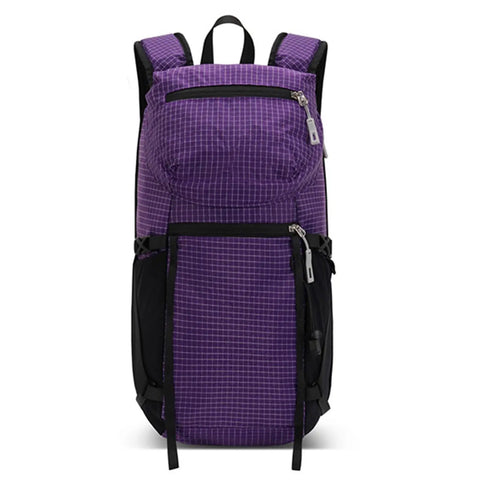 Purple 25L Outdoor Hiking Backpack For Men With Breathable Mesh Back And Lightweight Design Tear Nylon Daypack With Anti Theft Zipper
