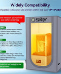 Resin 3D Printer Enclosure Tent With Ventilation System And LED Light Thermo Hygrometer Odor Busting Elimination 17*17*28 Inches Grey