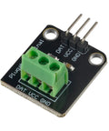 DS18B20 Temperature Sensor Module Kit With Waterproof Stainless Steel Probe for Raspberry Pi GPIO projects, green adapter focus.