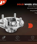 2 Pack Rear Wheel Bearing And Hub Assembly With 4 Lug For Honda Civic 1985-2000, Civic Del Sol 1993-1997, CRX 1988-1991, Wagovan 1986-1987, Acura EL 1997-2000, front view