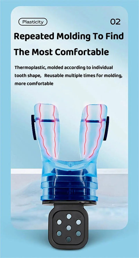 TPE Snorkel Mouthpiece Regulator Replacement For Gear Shapeable Custom Bite No Jaw Fatigue Comfortable Dive Accessory For Standard Regulators Long Pink, shown in molding process for custom fit.