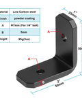 4 Pack Heavy Duty Black Steel Rafter Clips Brackets For Wooden Battens And Timber Beams 6 Gauge Thick Corner Braces