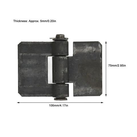 Stainless Steel Self-Closing Reversible Door Hinges Weld-On Butt Hinge Set 2 Pack 106 By 75 By 5 mm Trailer Accessories