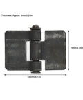 Two Pack Weld On Adjustable Door Hinges For Trailers 106 X 75 X 5mm Butt Hinge Quiet Close Smooth Operation built tough