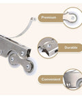 Heavy Duty Double Wheel Caster Set That Glides No Sweat For Sliding Doors Window Tracks And Roomy Wardrobes Featuring Smooth Rolling Dual Ball Bearing Pulleys, close-up of durable steel and rubber wheels.