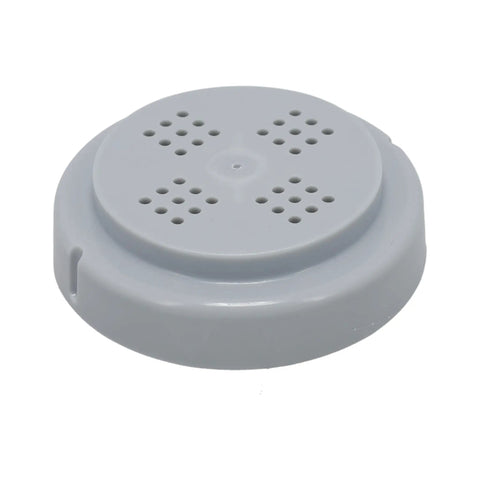 Durable Pasta Maker Shaping Disc For Spaghetti And Noodles Attachment Replacement in gray plastic, top view