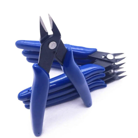 5Pcs/Pack 170 Flush Cutter Internal Spring Wire Cutters For Electronics, Jewelry Making And Model Building, Pro Grade Lightweight Precision Pliers With Insulated Grips, Carbon Steel Hardened, Auto Rebound