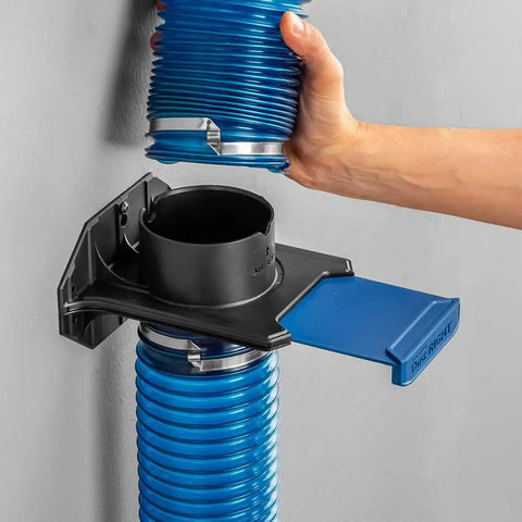 4 Inch Ready Mount Self Cleaning Blast Gate With Built In Bracket For Dust Collection High Airflow Performance Durable Polymer