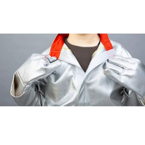 Heavy Duty Heat Resistant Insulation Suit For High Temp Work Anti Thermal Radiation Fireproof Gear With Aluminum Foil Layer
