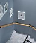 Damn Tough Wooden Stair Rail Handrail And Banister Kit Featuring Ultra Smooth Non Slip Grip With Heavy Duty Stainless Steel Mounts for stairs