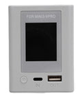 Two Way Drone Battery Charging Hub with Smart Display, front view showing USB ports and compatibility with Mini 3/4 Pro.
