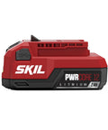 High Performance Cordless Power Tool Starter Kit With 2.0 Ah Lithium Ion Pack And Quick Connect Charger Including Smart Led Fuel Gauge - 2Ah lithium battery with USB-C port and LED indicator.