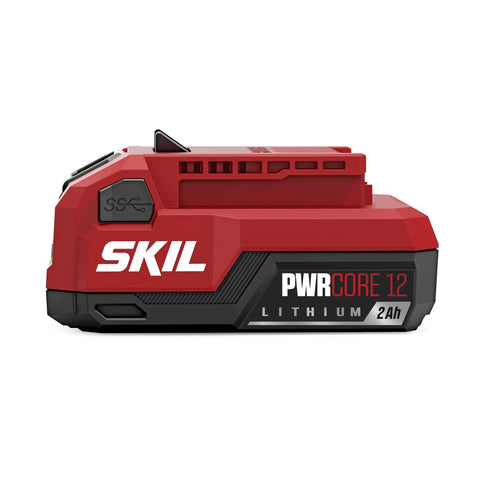 High Performance Cordless Power Tool Starter Kit With 2.0 Ah Lithium Ion Pack And Quick Connect Charger Including Smart Led Fuel Gauge - 2Ah lithium battery with USB-C port and LED indicator.