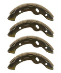 4-pack Brake Shoes For EZGO Golf Cart 1997 Up Medalist Gas And 2008 Up Steel Replacement Parts Compatible With TXT RXV