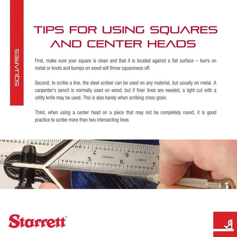 Tips for using Pro Grade Steel Combination Square with Square Head 12 Inch Blade Cast Iron Body Hardened Steel Reversible Lock