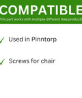 Compatible with multiple Ikea products, used in Pinntorp, Confirmat Screw Replacement Kit For Flat Pack Furniture 7.0mm Diameter 2.4 Pitch 70mm