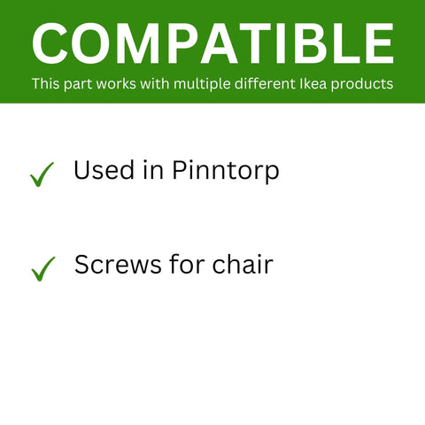 Compatible with multiple Ikea products, used in Pinntorp, Confirmat Screw Replacement Kit For Flat Pack Furniture 7.0mm Diameter 2.4 Pitch 70mm