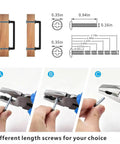 Detailed diagram and pliers adjusting screws for Ten Pack Brass Gold Solid Square Cabinet Pulls And Drawer Handles