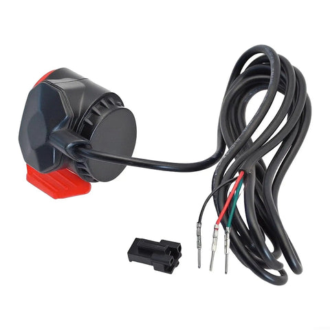 Grab This Super Reliable E Bike Thumb Throttle For Rock Solid Left Or Right Control Over Your Ride And Enjoy Smooth Precise Speed Control With A Durable Flame Retardant ABS Plastic Build That Is Totally Built To Last, black ABS thumb throttle with 168cm wire