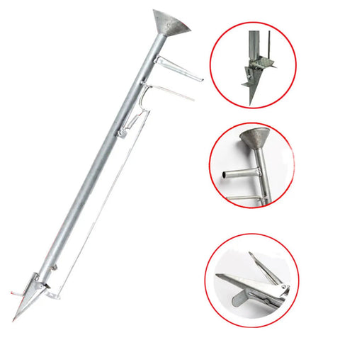 2 In 1 Garden Seeder And Planter Tool With Stainless Steel Handle For Easy Sowing Or Nutrient Feeding Rustproof Metal Seed Shank
