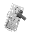 45 Degree Tip Out Frameless Cabinet Hinges With Soft Close Damper For Quiet No Slam Smooth Closing And Noise Reduction In Kitchen Cabinets 1 Pair Premium ULTECHNOVO, metal construction with measurements.