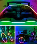 150ft RGB LED Strip Lights With App Control And Remote, Color Changing Mood Lighting for car interior and vehicles
