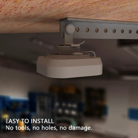 No Drill Mount Bracket For Chamberlain Garage Door Opener, Damage-Free Installation on ceiling with sensor, easy wall mount for MyQ