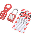 Lockout Tagout Kit With Safety Hasp Padlocks And Loto Set Six Hole Jaw Design Heavy Duty Tamper Proof Steel For Industrial Equipment Maintenance