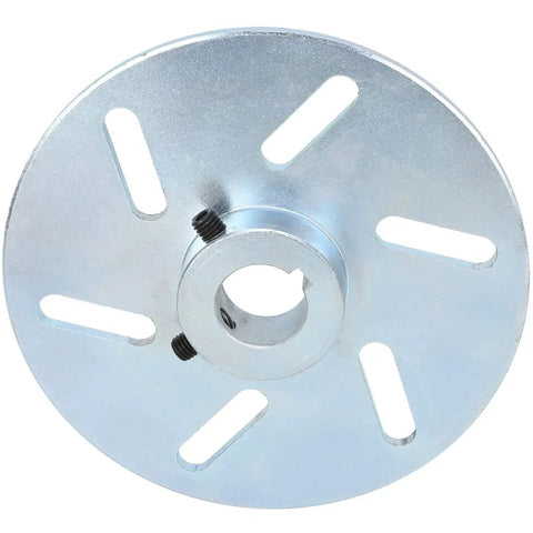 Heavy Duty 6 Inch Mechanical Brake Disc Rotor One Inch Bore Quarter Inch Keyway for Manco ASW Buggies, steel design.