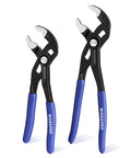 Heavy Duty Water Pump Pliers Set With V Jaw Quick Adjustable Groove Joint Pliers For Home And Industrial Repair Pro Grade CR V Tongue And Groove Pliers Push Lock Soft Grip Handles 7 Inch And 10 Inch