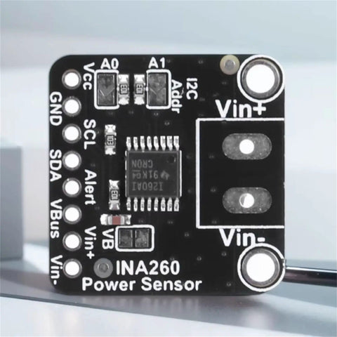 Top Shelf I2C Current Voltage Power Sensor Module With 1 Percent Accuracy And 16 Bit High Speed Readouts for robotics and industrial applications.