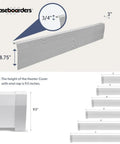 Galvanized Steel Premium Tall 7 ft Heat Cover Replacement Panel for Hydronic Baseboard Heaters dimensions and design details.
