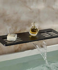 20 Inch Ceiling Mounted Rain Shower System Heavy Duty Pressure Balanced Mixer Valve Waterfall tub spout with soap and oil bottle.