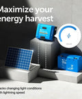 Smart Solar MPPT Bluetooth Charge Controller For Solar Panels 150V Input 100A Max Supports 12 24 36 48V Systems display