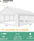 Heavy Duty 20x40 Outdoor Party Tent With 12 Sidewalls And 16 Church Windows White Event Shelter For Backyard Parties Weddings And BBQs Powder Coated Finish Better Than Galvanized For Maximum Durability