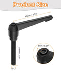Adjustable M12 X 70mm Knob Handle With Push Button Ratchet Quick Release Locking Rotating Bolt For Lathe Machinery, product size view