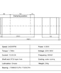 Badass 4.5KW Water Cooled Automatic Tool Change Spindle For CNC Router With BT30 Taper And 110MM Mount Plate 380V dimensions and specifications diagram.