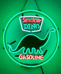 Green Real Glass Neon Sign 19x15 For Man Cave And Garage Gasoline Themed Advertising Neon Light On Black Metal Frame Plug In 110 240V