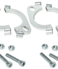 Heavy Duty 2.5 Inch Split Flange Repair Kit 2 Pack includes two silver split flanges and hex socket head bolts for exhaust leaks.